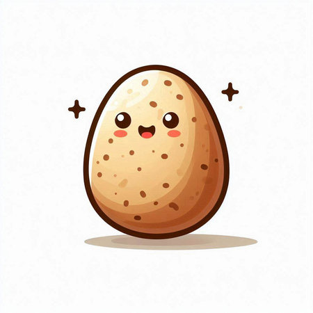 Cute cartoon egg isolated on white background. Vector illustration for your designのイラスト素材