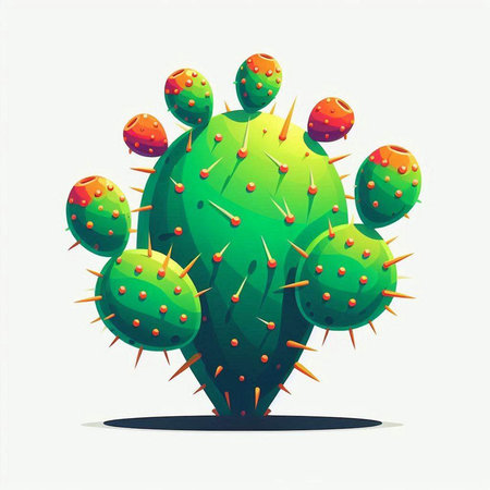 Cactus vector illustration on a white background. Vector illustration of cactus.のイラスト素材