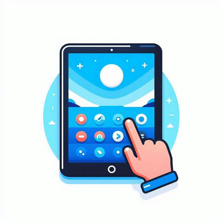 Smartphone with social media icons. Vector illustration in flat style.のイラスト素材