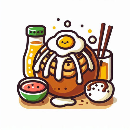 Illustration of japanese food. Vector illustration of japanese food.のイラスト素材