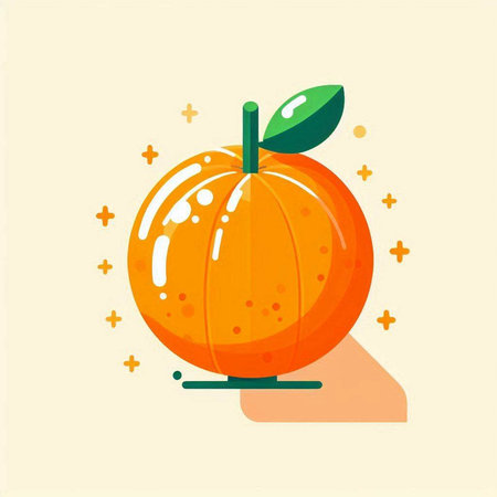 Pumpkin vector illustration, flat style. Vegetarian food.のイラスト素材