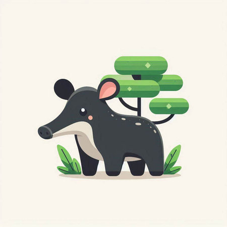 Cute cartoon hedgehog. Vector illustration in a flat style.のイラスト素材