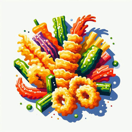 Illustration of fast food. Vector illustration of italian pasta.のイラスト素材
