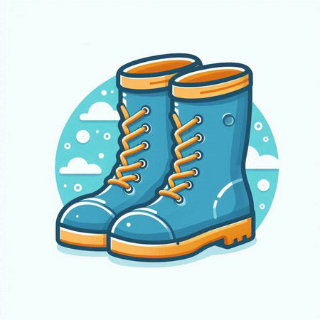 Winter boots icon. Vector illustration of winter boots. Winter boots.のイラスト素材