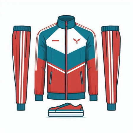 Jacket for winter sports. Vector illustration on a white background.のイラスト素材