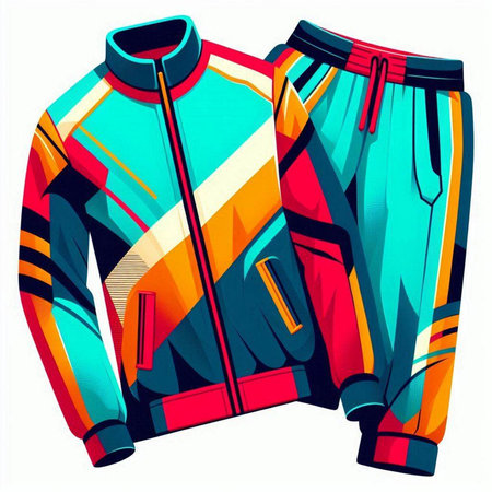 Men's sportswear. Sportswear. Vector illustration.のイラスト素材
