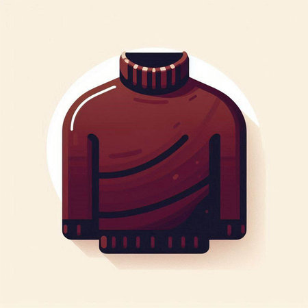 Vector illustration of a warm sweater. Isolated on white background.のイラスト素材