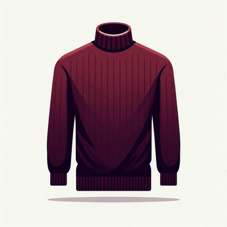 Woolen sweater in the form of a man. Vector illustrationのイラスト素材
