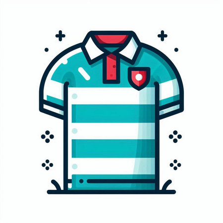 Polo shirt icon. Vector illustration of a polo shirt.のイラスト素材