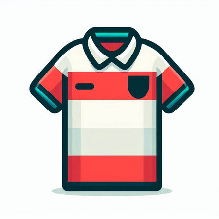 Soccer shirt icon in flat style. Vector illustration isolated on white background.のイラスト素材