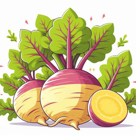 Beetroot vector illustration. Vegetable vector illustration. Beetroot isolated on white background.のイラスト素材