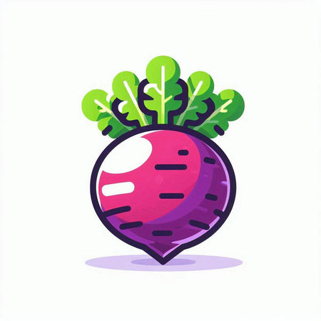 beetroot vector illustration on a white background. flat style.のイラスト素材