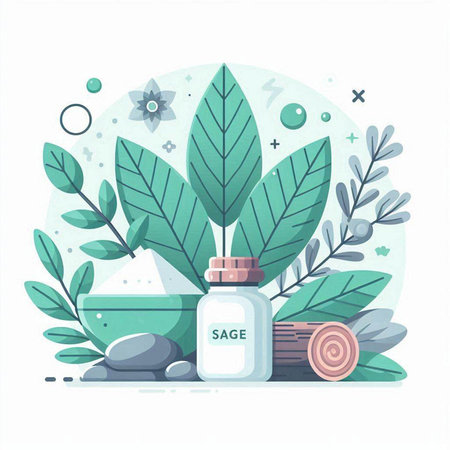 Spa and aromatherapy concept. Flat style vector illustration.のイラスト素材