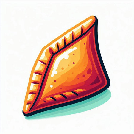 Vector illustration of a piece of pie isolated on a white background.のイラスト素材