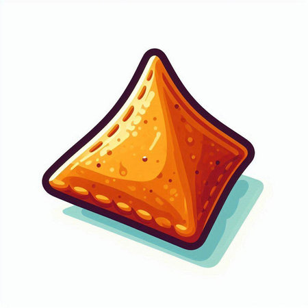 Illustration of a piece of cheese isolated on a white background.のイラスト素材