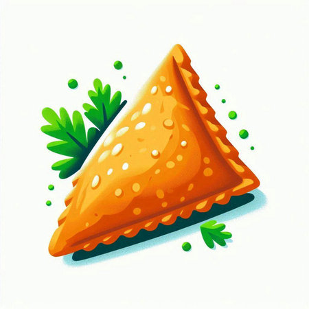 Illustration of traditional chinese dumpling on white background.のイラスト素材