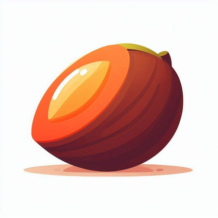 Illustration of a plum on a white background. Vector illustration.のイラスト素材