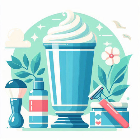 Vector illustration of a stylized ice cream in a paper cup.のイラスト素材