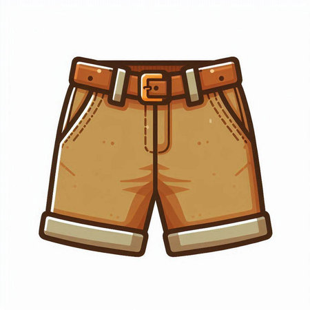 Men's shorts isolated on a white background. Vector illustration in cartoon style.のイラスト素材