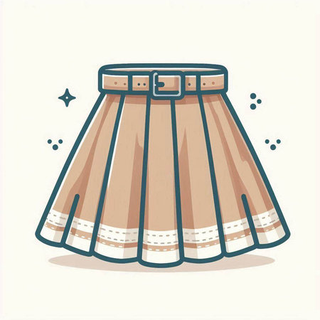 Vector illustration of a skirt. Isolated on a white background.のイラスト素材