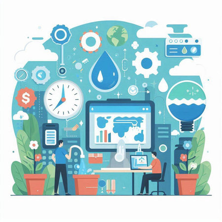 Flat design modern vector illustration concept of business, finance, planning, strategy, planning, project management, project management, brainstorming.のイラスト素材