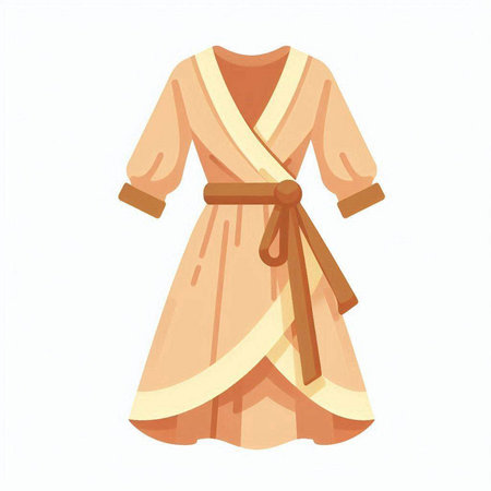 Vector illustration of a medieval costume. Isolated on white background.のイラスト素材