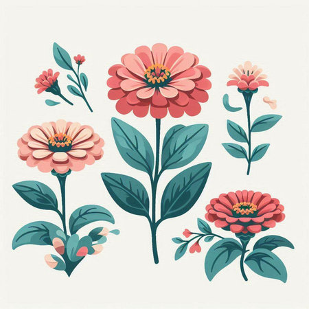 Industrial landscape with big chimneys, trees and sun. Vector illustration.のイラスト素材