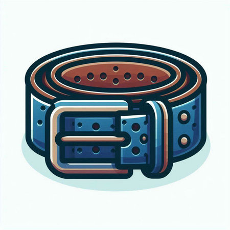 Vector illustration of a belt. Isolated on a white background.のイラスト素材