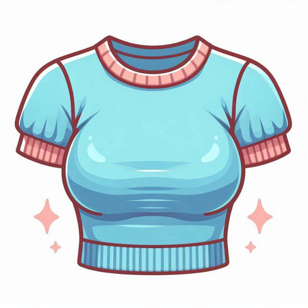 Illustration of a female blouse isolated on a white background.のイラスト素材