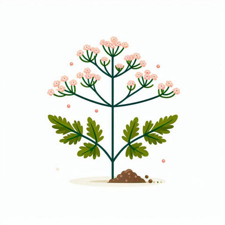 Cute decorative tree isolated on white background. Hand drawn vector illustration.のイラスト素材