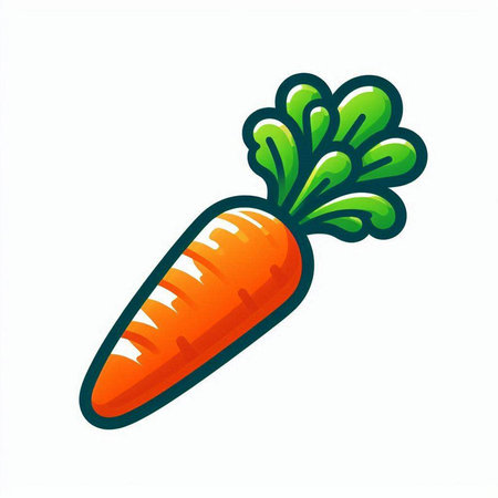 Carrot icon isolated on white background. Vegetable vector illustration.のイラスト素材