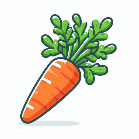 Carrot vegetable icon. Cartoon illustration of carrot vector icon for web designのイラスト素材