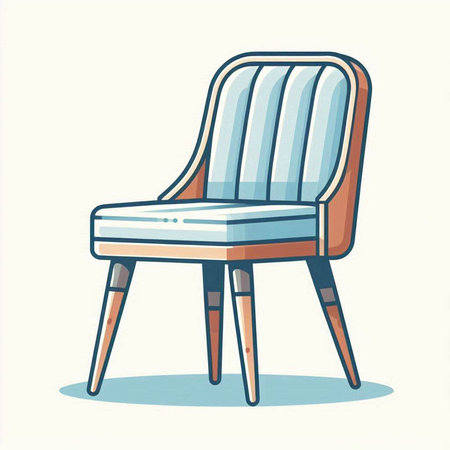 Illustration of a comfortable armchair isolated on a white background.のイラスト素材