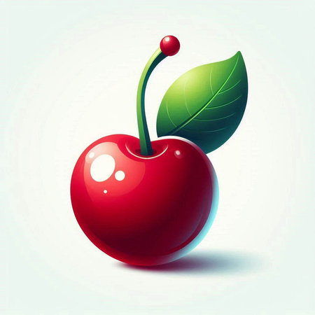 Vector illustration of cherry on a white background. Eps 10 vector file.のイラスト素材