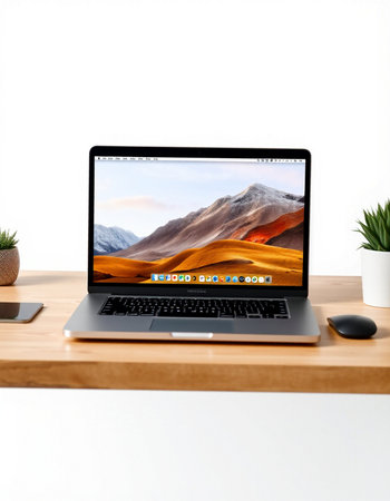 Computer website on laptop in a studio environment.の写真素材