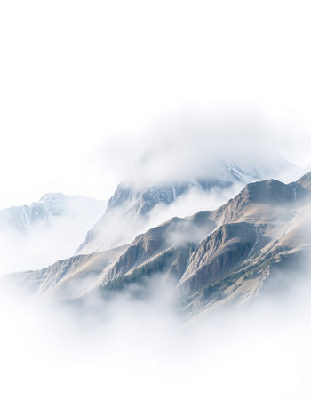 Mountain landscape in Himalayas, Himachal Pradesh, India
