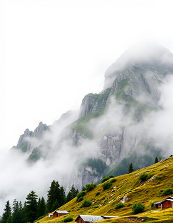 Mountains in the clouds. Europe