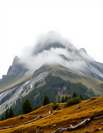 Mountain landscape in Dolomites, Veneto, Italy.