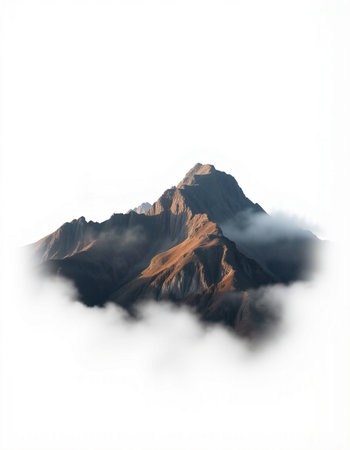 Mountains in the clouds, Himalayas, Nepal, Asiaの写真素材
