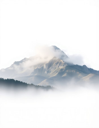 Mountains in the clouds. Caucasus, Georgia, region Gudauri.の写真素材