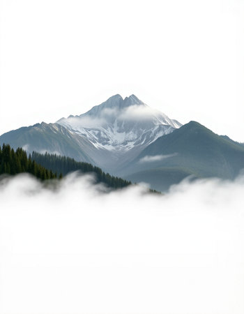 Mountains in the clouds.