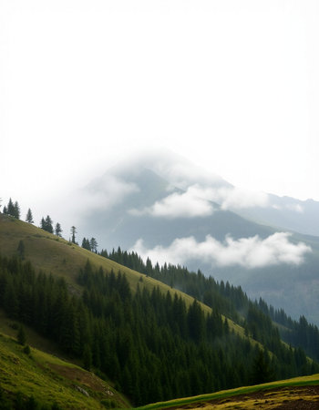 Beautiful mountain landscape in the Carpathian Mountains, Ukraine.
