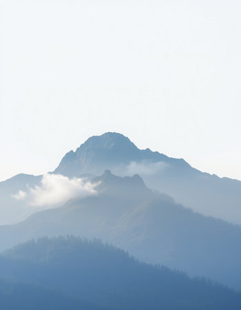 Mountains in the fog, Krasnaya Polyana, Sochi, Russia
