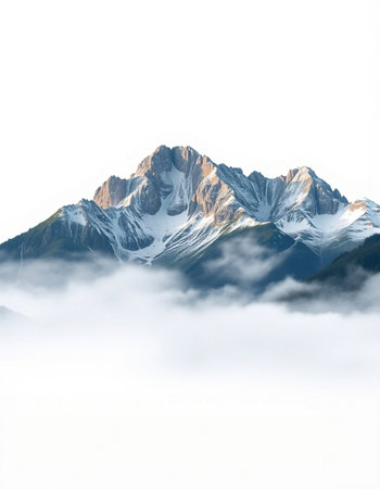 Mountains in the clouds. Caucasus, Dombay, Russia