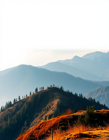 Beautiful mountain landscape in the morning light. Carpathian, Ukraine, Europe.の写真素材