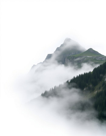 Mountains in the clouds.