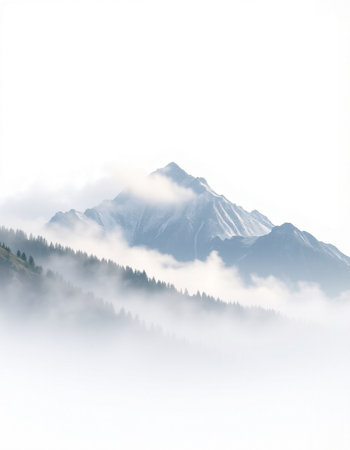 Mountains in the fog. Tatra mountains. Poland. Europe.