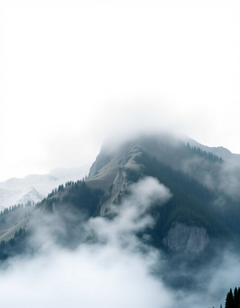 Mountains in the clouds. Dolomites, South Tyrol, Italy