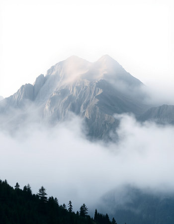 Mountains in the clouds