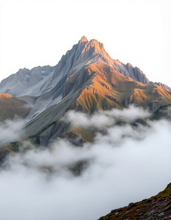 Mountains in clouds.